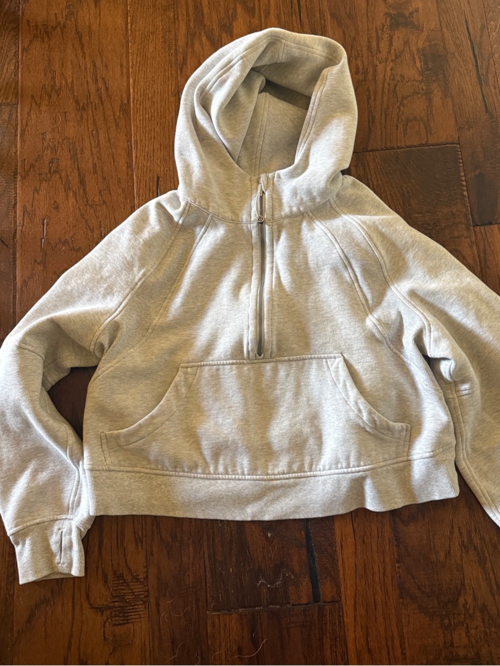 lululemon scuba oversized half-zip hoodie light gray